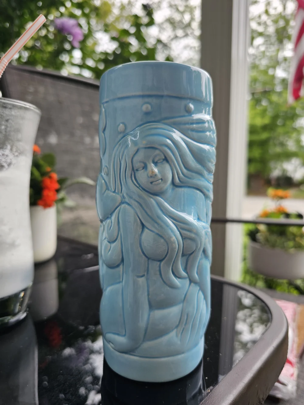 BarConic Blue Mermaid Ceramic Tiki Mug/vase